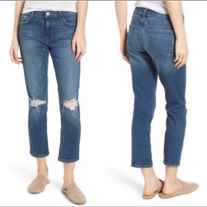 Current/Elliott Jeans Women’s 26 Blue Straight Leg Crop Distressed LIKE NEW!